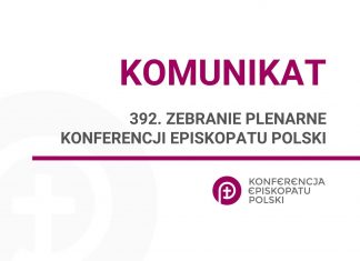 Komunikat z 392. Zebrania Plenarnego Konferencji Episkopatu Polski