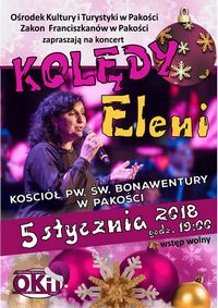 Koncert kolęd ELENI w Pakości - piątek 5 stycznia o 19.00.
