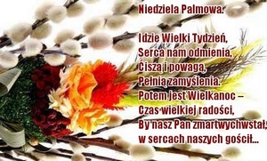 Ogłoszenia duszpasterskie - Niedziela Palmowa Męki Pańskiej