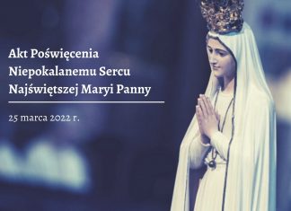 Akt poświęcenia Niepokalanemu Sercu Najświętszej Maryi Panny