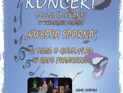 Zaproszenie na koncert w Cafe Francesco