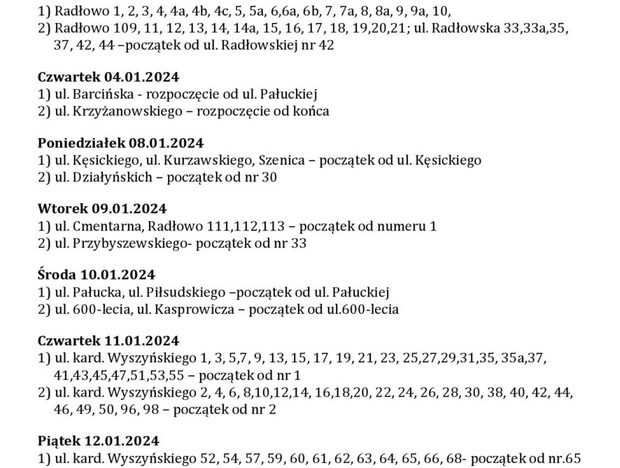 Plan odwiedzin duszpasterskich w 2024 roku