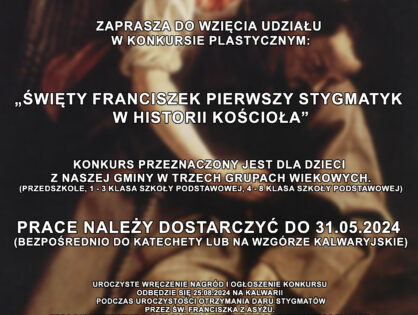 Konkurs "Święty Franciszek Pierwszy Stygmatyk w Historii Kościoła"