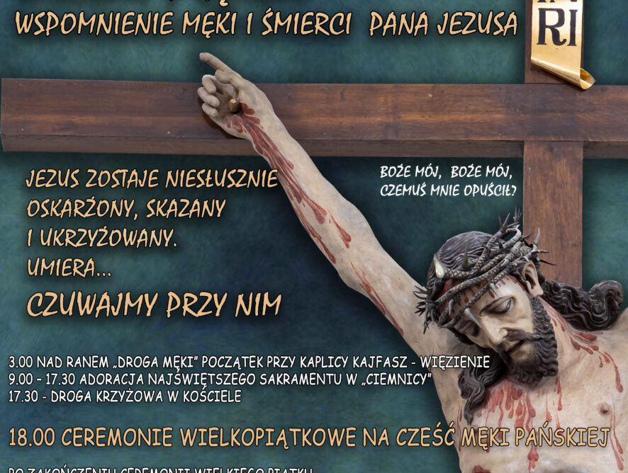 Plan obchodów Triduum Paschalnego w naszej Parafii