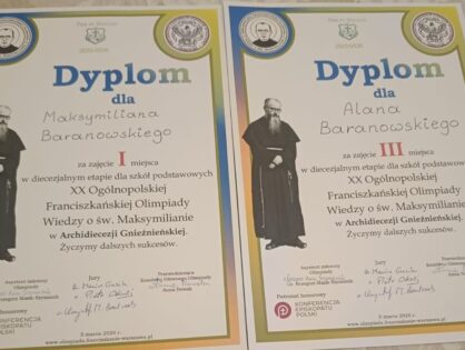 SUKCES NASZYCH MINISTRANTÓW W OLIMPIADZIE